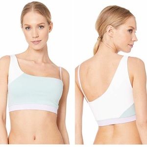 NWT Kate Spade: Large Green & White Strap Sports Workout Bra